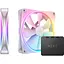 Вентилятор NZXT NZXT, F140RGB Duo - 140mm Dual-sided RGB Fan - Twin Pack (White) (RF-D14DF-W1) - мініатюра 1
