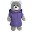 М'яконабивна іграшка пухнастий Ведмедик МС 080501-04 у фіолетовому плащі 35 см - мініатюра 1
