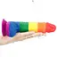 Фалоімітатор LoveToy Prider Dildo 7.5" 19.5 см райдужний - мініатюра 8