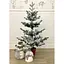Ялинка Hvoya Traditional лита в горщику 90 см засніжена - мініатюра 1