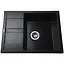Гранитная мойка Mira ONZA черная для кухни устойчива к царапинам и чистящим средствам - миниатюра 1