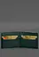 Кожаное портмоне 13.0 зажим зеленый краст - миниатюра 4