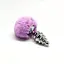 Анальная пробка Alive Anal Pleasure Metal Anal Fluffy Twist Plug L 9 см (сиреневый) - миниатюра 3