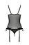 Корсет зі шнурівкою Passion NESSY CORSet XXL/XXXL black стрінги з відкритим доступом пажі для панчіх - мініатюра 4