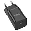Адаптер сетевой HOCO Rigorous charger N19 1 выход Type-C 25W черный - миниатюра 1