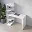 Комп’ютерний стіл Vays M-16 Білий, письмовий з боковим стелажем зліва, ЛДСП, 120×60×148 см - для дому, навчання, офісу - мініатюра 1