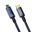 Кабель Baseus Explorer Series Auto Power-Off Fast Charging Data Cable Type-C to IP 20W 2 м голубой - миниатюра 3