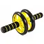 Ролик для пресса двойной EasyFit с ковриком, желтый (EF-1352-Y) - миниатюра 1