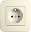 Розетка із заземленням VIKO Rollina кремовий (90421008) - мініатюра 1