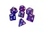 Набір кубиків Double Color Glitter 7 Dice Set - Blue-Purple , 7 шт. (g7dglitdc14) - мініатюра 1