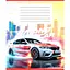 Зошит учнівський "Авто в диму" 036-580051L-1 у лінію, 36 аркушів (959057) - мініатюра 1
