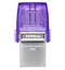 USB 3.2 / Type-C Flash Drive 128Gb Kingston DataTraveler microDuo 3C, Purple (DTDUO3CG3/128GB) - мініатюра 1