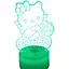 Светильник ночник 3D Hello kity, RGB 16 цветов, USB - миниатюра 1
