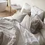 Комплект постельного белья 100% белый хлопок с серым British mist - двуспальный - миниатюра 4