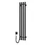 Электрический полотенцесушитель Navin Levante 210x1200 Sensor левый, черный муар 10-012033-4860, Черный матовый, Левое, Электронный - миниатюра 1