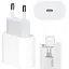 Комплект iPhone OEM USB-C 20W та кабель USB-C to Lightning адаптер + шнур сумісний з iPhone, iPad білий - мініатюра 1
