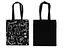 Эко сумка с ручками 35x37 см черная с рисунком 3537-2 - миниатюра 1