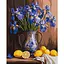 Картина за номерами "Іриси у вазі та лимони" Ідейка KHO3319, 40x50 см - мініатюра 1