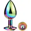 Металлическая анальная пробка Mai Attraction Toys №74 Rainbow - миниатюра 2