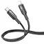 Дата кабель Hoco U120 Transparent explore intelligent power-off PD 27W Type-C to Lightning (1.2m) Black - мініатюра 2