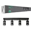 Светильник накладной Ardero ML312-4 MR16 GU10 поворотный черный черный+хром (80236) - миниатюра 1