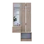 Прихожая Сола 2+3 Doros Дуб Сонома/Белый ДСП / зеркало 105х40х215 (42005148) - миниатюра 5