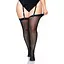 Сексуальні панчохи під підв’язки Leg Avenue Sheer Stockings Black, plus Size - мініатюра 2