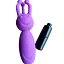 Вибратор с дополнительными усиками и улыбкой Фиолетовый K0128-4 - миниатюра 1