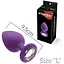 Анальна пробка з кристалом Mai Attraction Toys №49 Purple - мініатюра 2