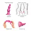 Насадка для страпону Strap-On-Me Dildo Plug Beads Framboise Metallic M - мініатюра 4