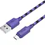Дата кабель Hoco X116 Meridian USB to MicroUSB 2.4A (1m) Gradient Purple Mix - мініатюра 5