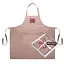 Водоотталкивающий передник универсальный Ideia с этно вышивкой и карманом бежевый (8000035654) - миниатюра 1