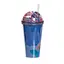 Пластикова склянка з трубочкою та кришкою 400 мл багаторазова пластикова склянка Синій Yiwu HP-18-2BL - мініатюра 3