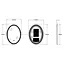 Дзеркало Zerix Fusion MV01-60x80-Reverse з LED Touch, Anti-fog, димером, регулятором яскравості ZX6068 - мініатюра 4