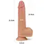 Реалістичний вібратор Lovetoy Dual Layer Rotating Nature Cock Anthony 21.5 см тілесний - мініатюра 3
