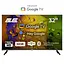 2E Телевізор 32" LED FHD 60Hz Smart Google TV Black - мініатюра 2