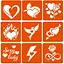 Набір для біо-тату Fresh Tattoo Love Story #2 - гліттер set-love-story-2-glitter 9 трафаретів - мініатюра 1
