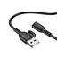 Кабель BOROFONE BX91 USB to iP 2.4A,1m, PVC, PVC connectors, Black - мініатюра 3