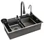 Кухонная мойка Kroner KRP KRP Schwarze - SET7545NB PVD (3.0/0.8 мм) (CV033805) - миниатюра 3