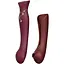 Смарт-вибратор 3 в 1 Zalo Queen Wine Red пульсирующая жемчужина и вакуум кристалл Swarovski - миниатюра 1