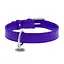 Ошейник для собак кожаный Waudog Glamour с QR-паспортом без украшений L Ш 25 мм Д 38-49 см фиолетовый - миниатюра 3