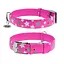 Ошейник для собак кожаный Waudog Glamour с QR-паспортом узор "Звездочка" светонакопительный/светоотражающий XL Ш 35 - миниатюра 1