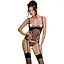 Корсет с подвязками + стринги Passion LOVELIA CORSet black L/XL - миниатюра 1