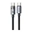 Кабель McDodo 100W USB-C to USB-C Transparent Cable with Charging Light 1.2 м CA-5580 черный - миниатюра 1
