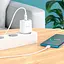 Зарядный адаптер Hoco C105A 20W Type-C и USB с быстрой зарядкой и LED-подсветкой - миниатюра 6
