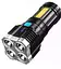 Ручной аккумуляторний фонарик X509 4LED+COB - мініатюра 1