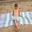 Полотенце пештемаль Lovely Svi хлопковое, пляжное, хамам, spa - XХL 100x180 см Green/Blue Stripes (6032025) - миниатюра 4