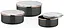 Набор эмалированных контейнеров O.M.S. Collection 10200 для еды 3 предмета Черный (Турция) - миниатюра 7