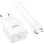 Комплект зарядного устройства Hoco C76A Pro 1Type-C PD/QC 30W PPS Type-C to Lightning White - миниатюра 5