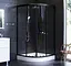 Душевая кабина Am.Pm Gem 1/4 Round 100x100 см без поддона black W90UG-401-100BT, прозрачный, черный - миниатюра 2